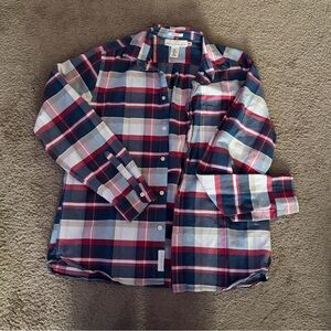 Plaid Shirt in Blue and Red